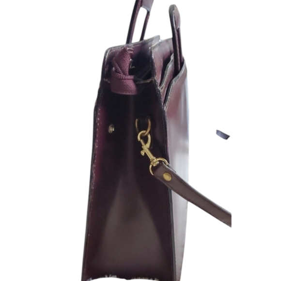 Leather computer bag with shoulder strap - Picture 14 of 16